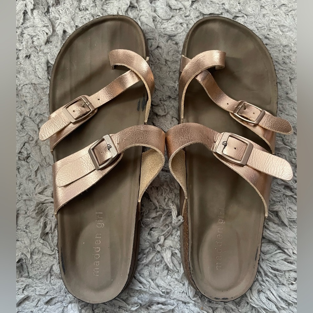Madden Girl rose gold sandals size 8